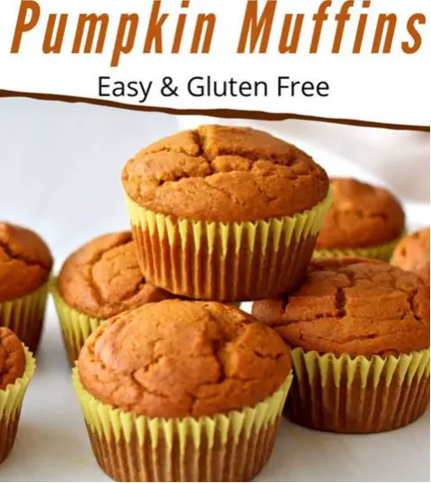 Nutritional chart for gluten-free pumpkin muffins