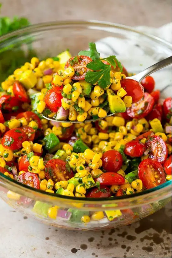Fresh Corn and Tomato Salad with Zesty Lime Dressing