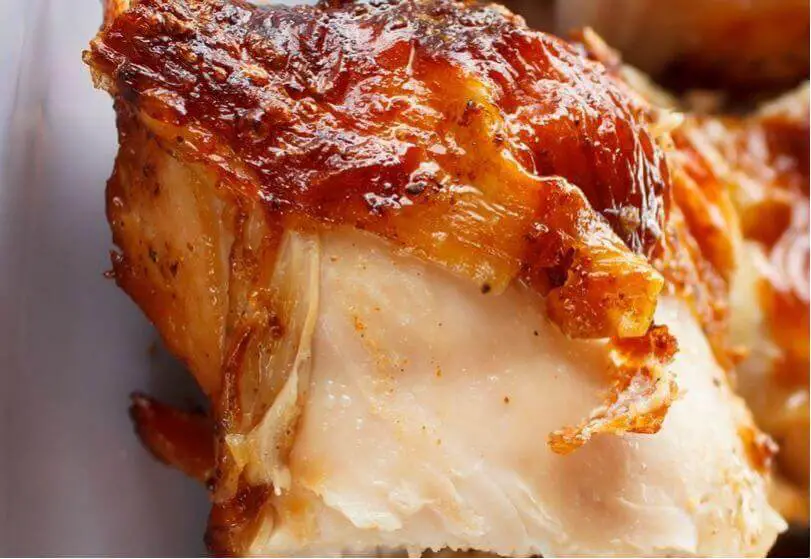 Finished barbecue chicken legs dish made in a crock pot